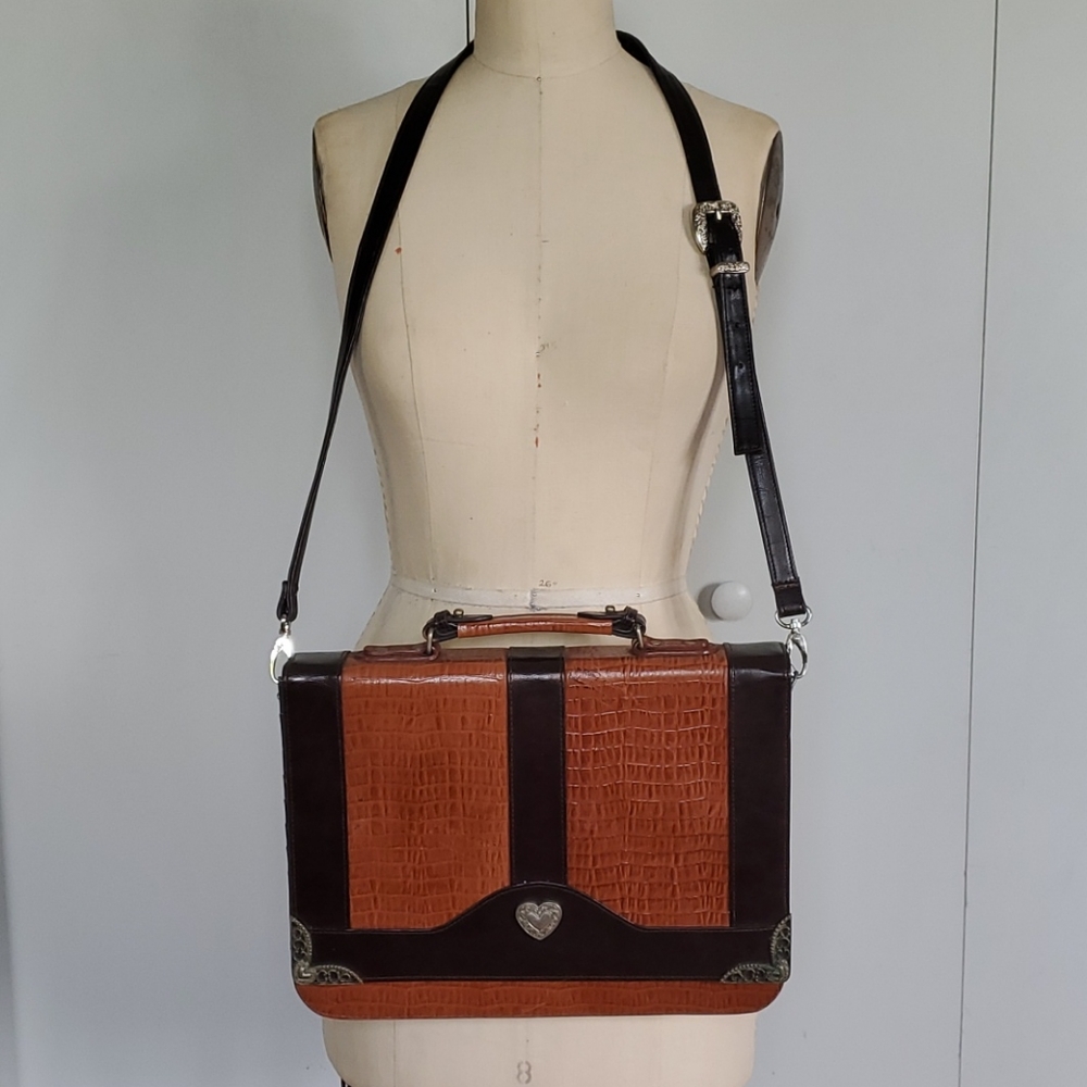 VTG Faux Leather Briefcase